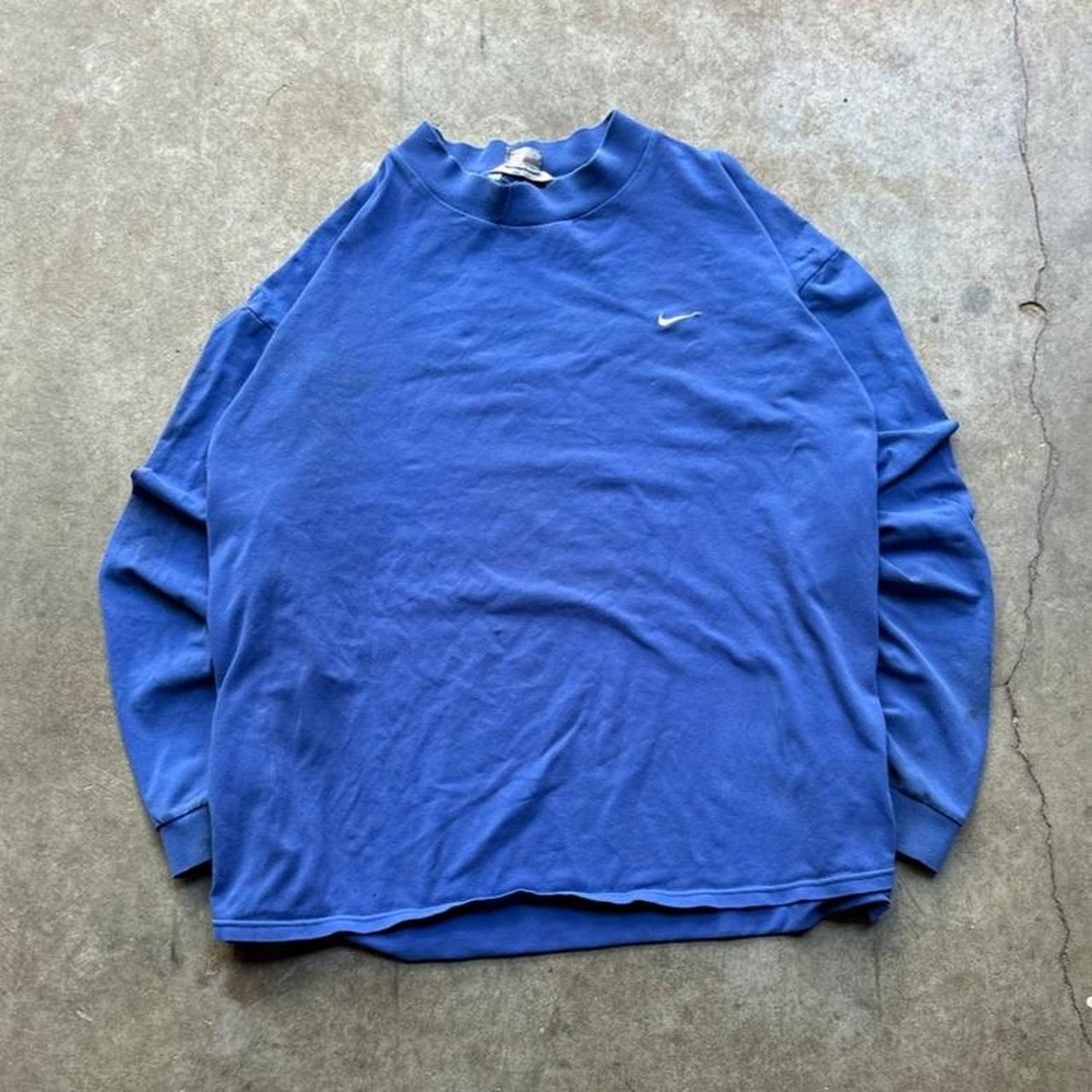 Vintage Y2K Nike blue long sleeve shirt Mens size 3XL